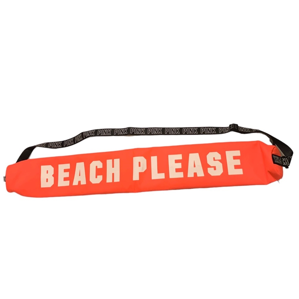 PINK VICTORIA’S SECRET BEACH PLEASE INSULATED 6 PACK COOLER CROSSBODY STRAP